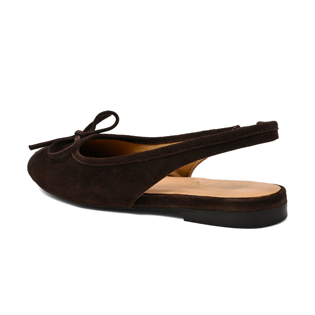 Brown Goat Suede slingback